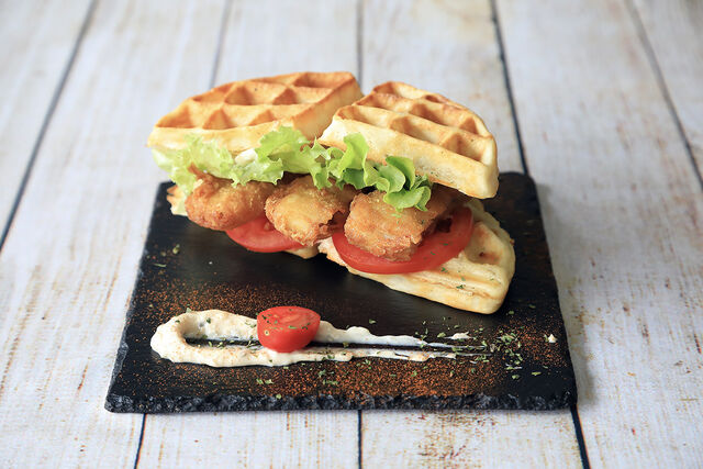 Menu Waffle eat FISH