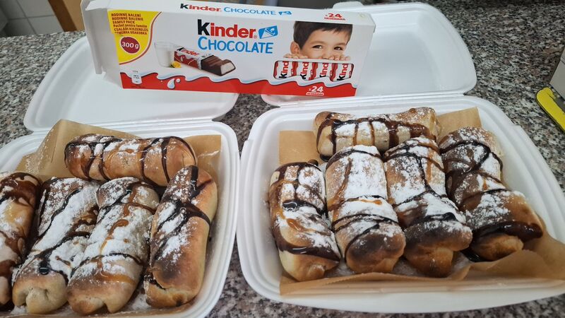 2.Plnené Kinder štangle