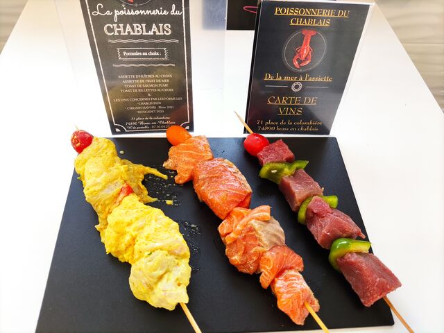 Assortiments de brochettes 