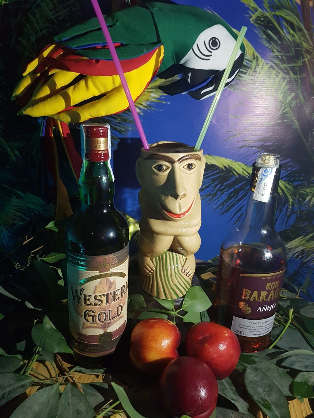 CICLON DE LAS AZORES: para 1 persona.
Ron negro y wisky.
