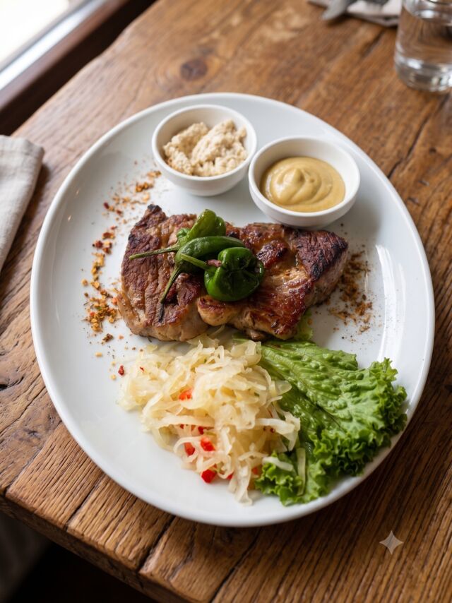 Marinated Pork neck - steak