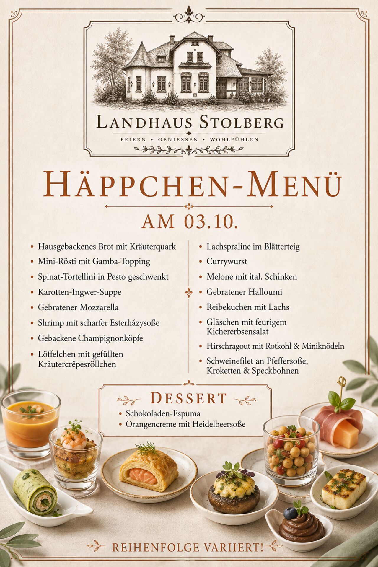 Häppchen Menü 26