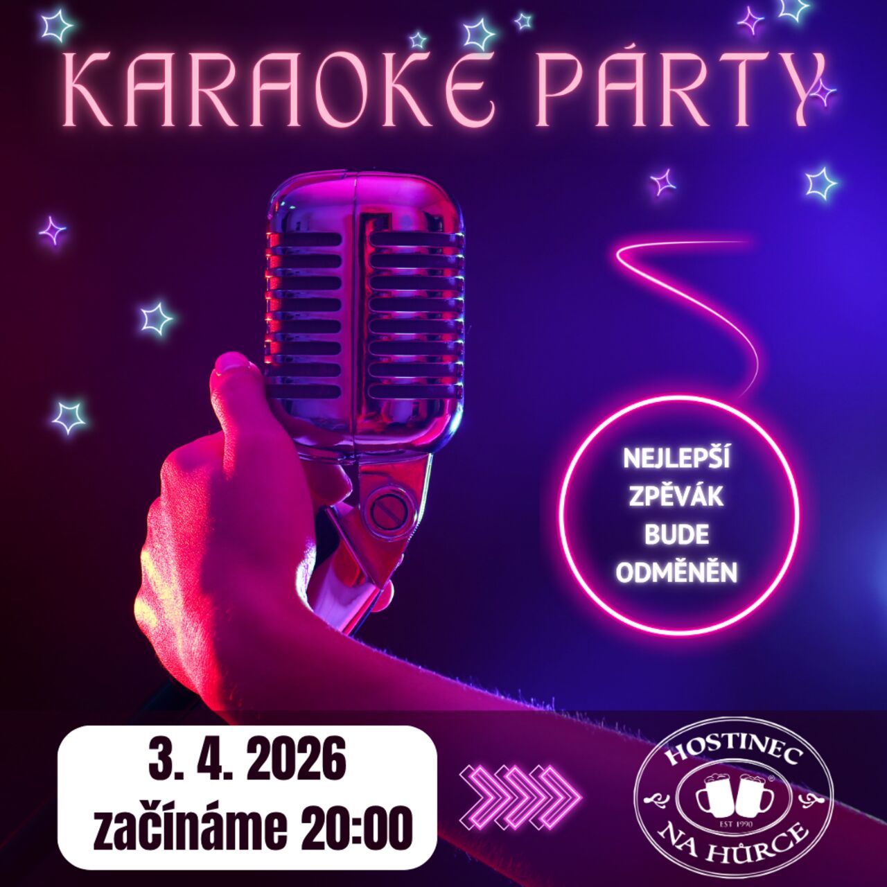🎤 Karaoke Party v Hostinci Na Hůrce 🎤