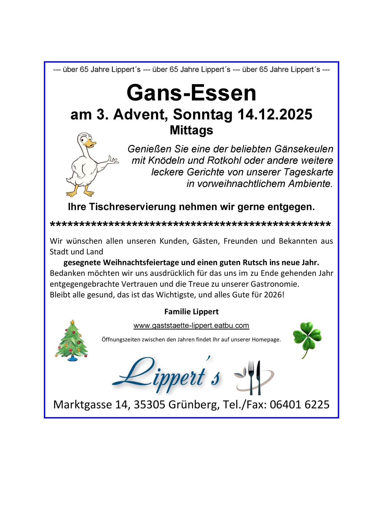 Gans-Essen am 14.12.2025, Mittags