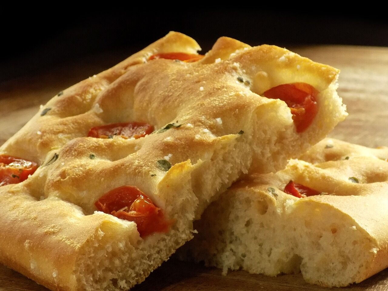 Focaccia aux tomates cerises