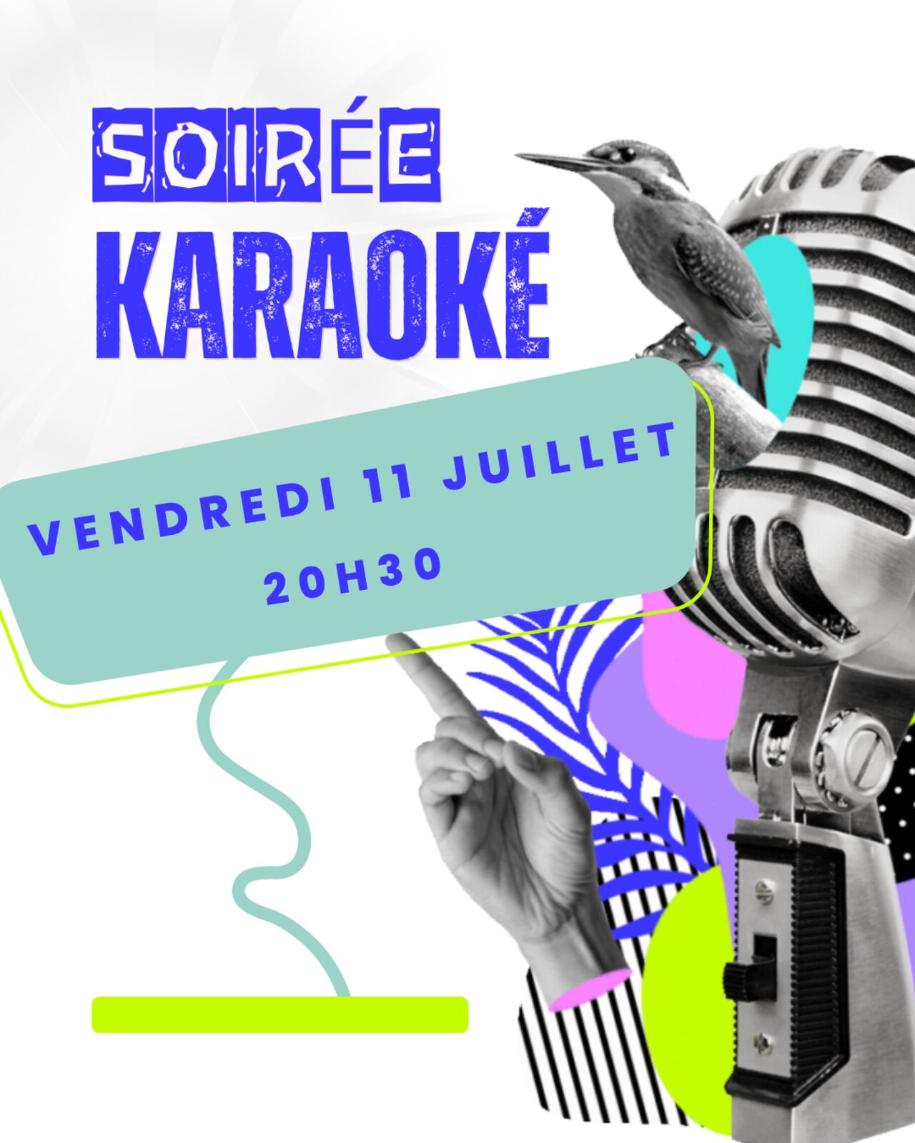Karaoké vendredi 11 juillet à 20h30