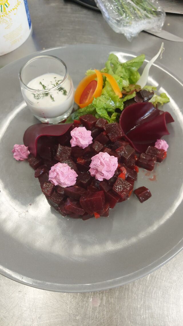 betterave en trois textures