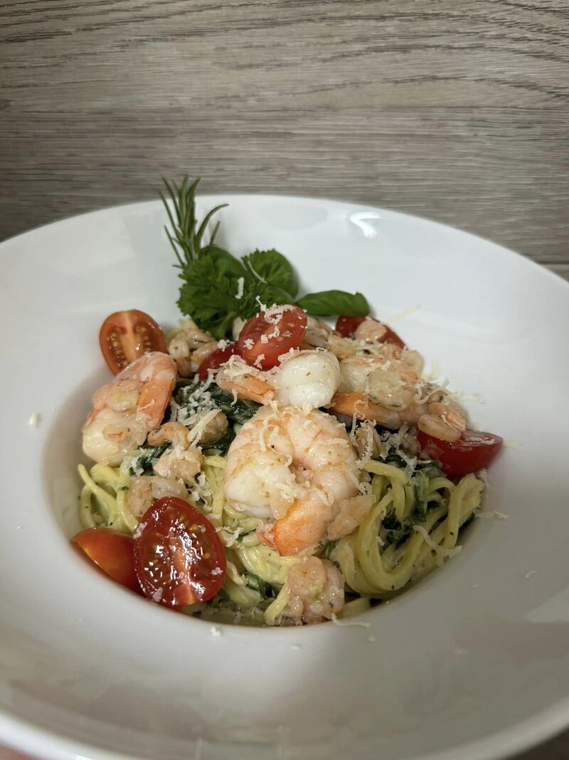 Makaron z krewetkami