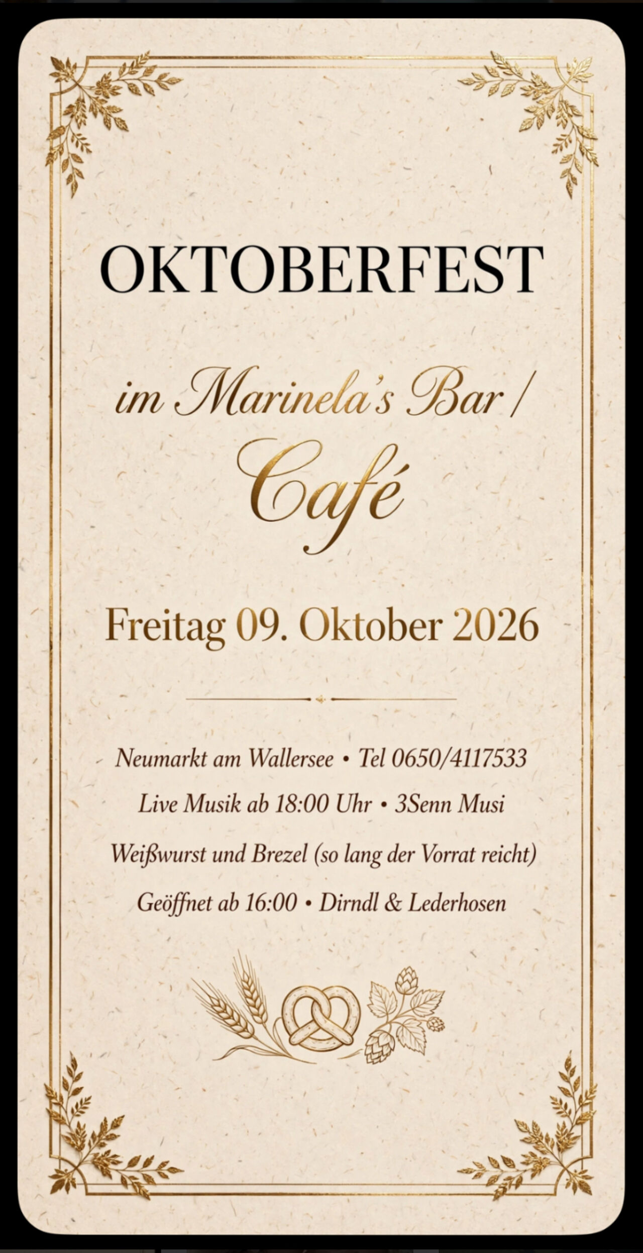 OKTOBERFEST im Marinela‘s