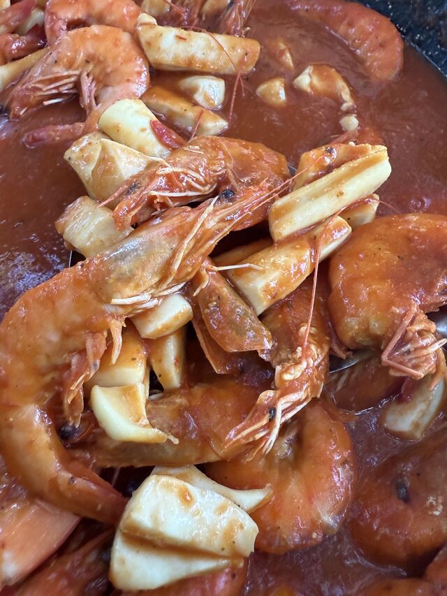 Les crevettes à l’amoricaine 