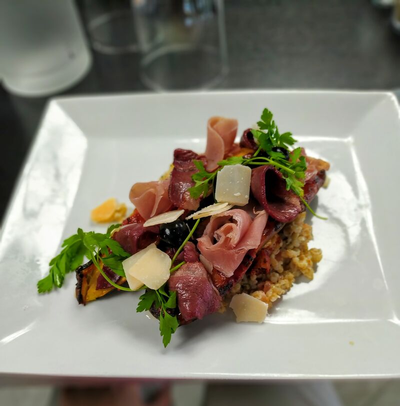 Plat du jour (courgette façon pizza)