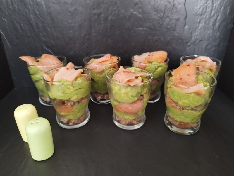 Lachs- Sandwich im Glas