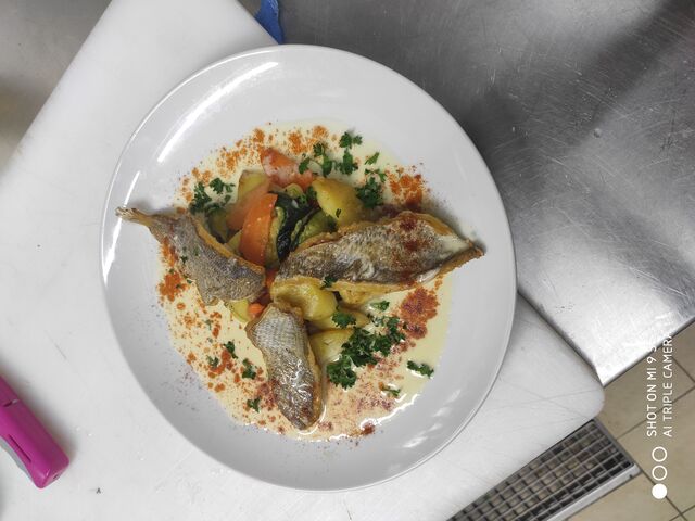 Filets de Dorade grise Poêle de légumes 