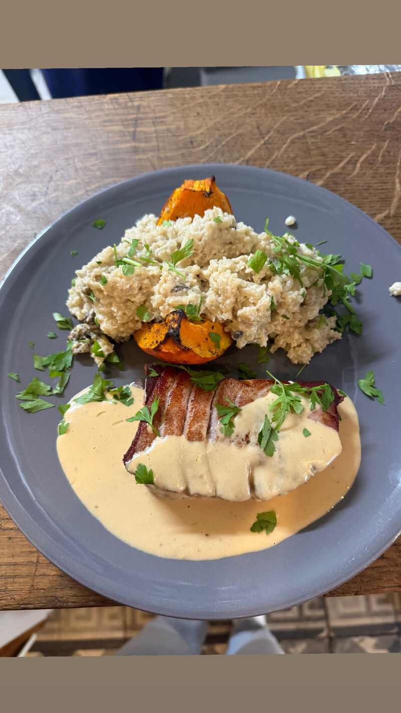 Pavé de thon, risotto, butternut 