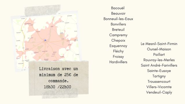 Notre zone de livraison