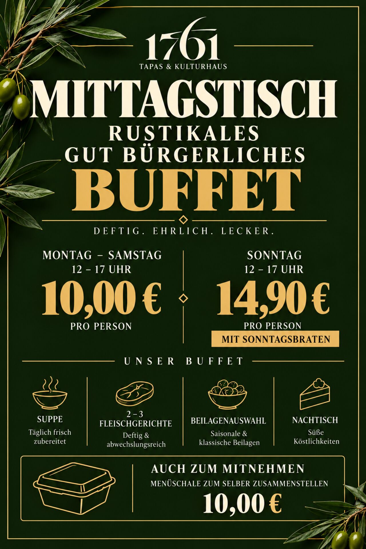 Mittagstisch 12-17 Uhr