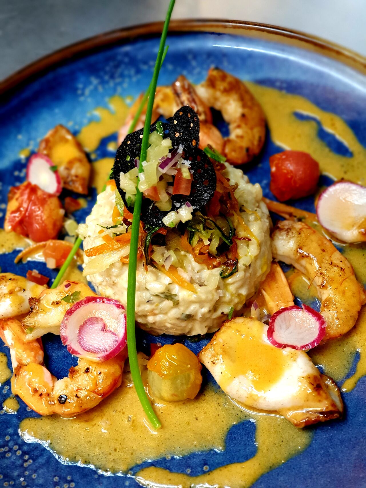 Risotto crevettes et chipirons