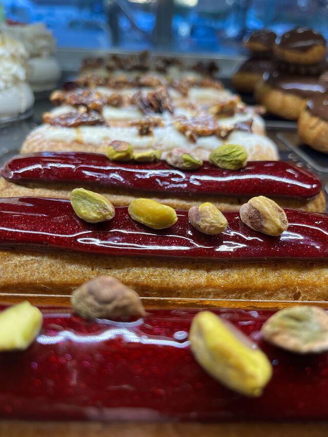 Eclairs pistache griotte