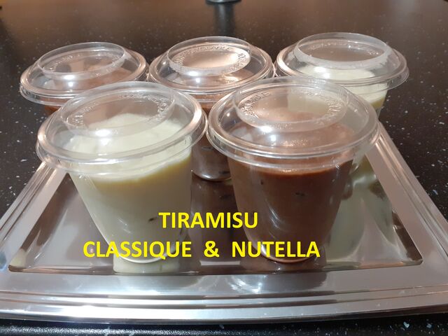 tiramisu traditionnel italien, ou au nutella, fait maison