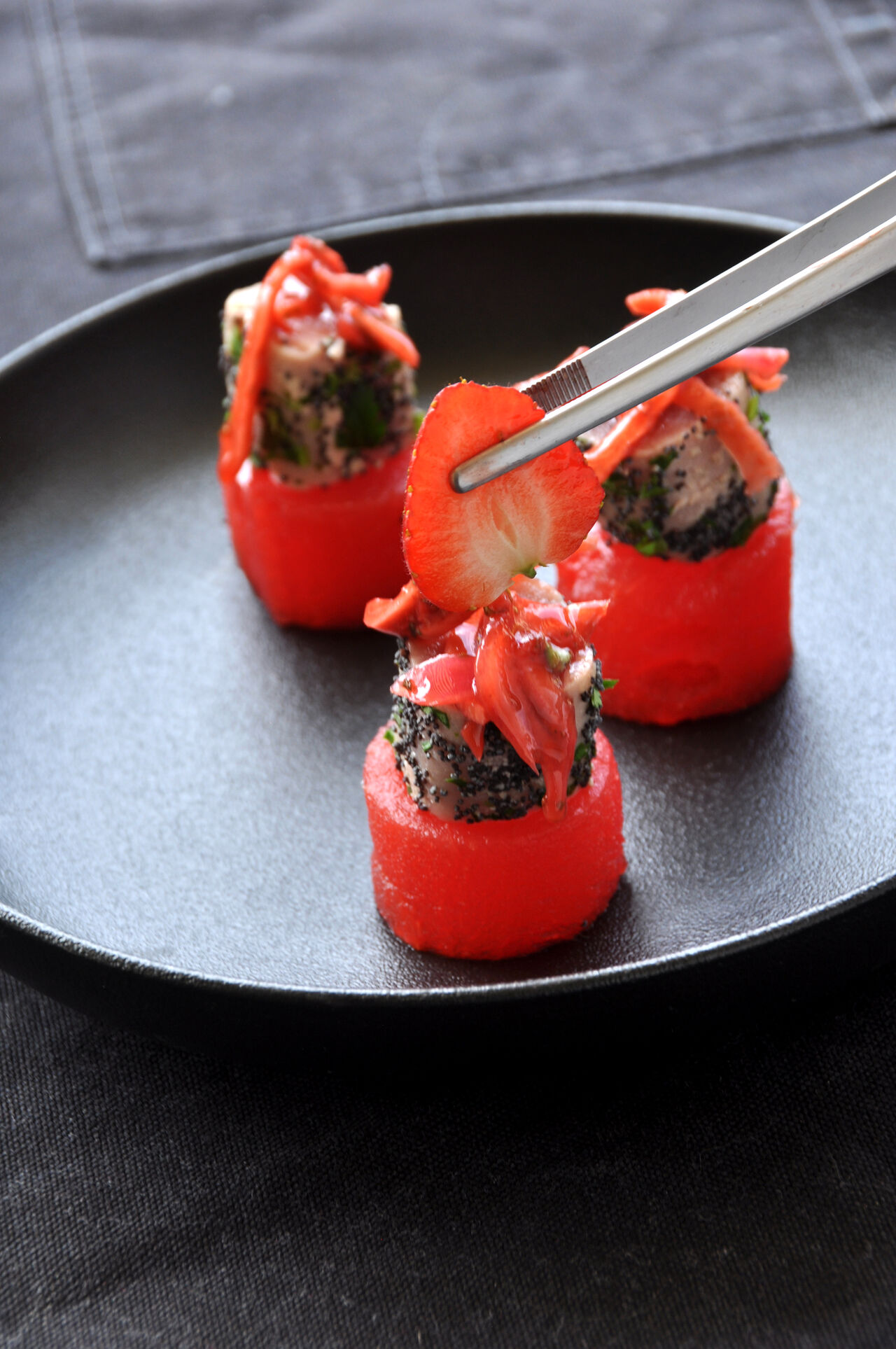 ...pickles, fraises....