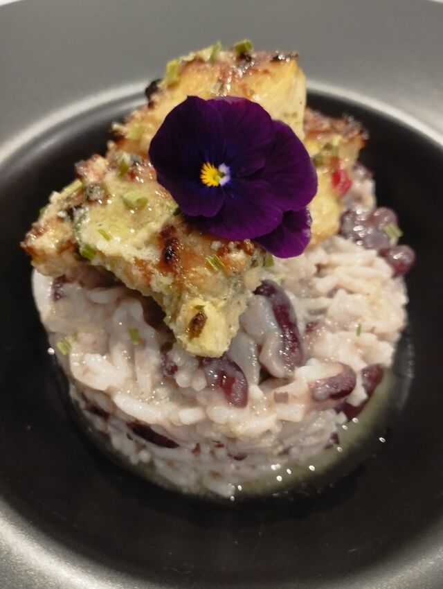  RIZ HARICOTS ROUGES - POULET AU CITRON VERTS ET PIMENTS VEGETARIENS 