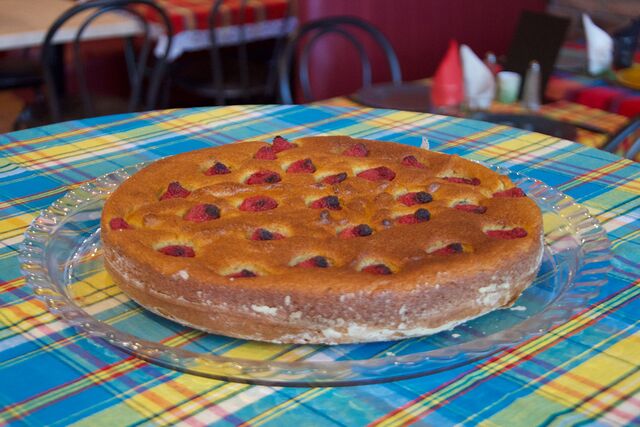 Gâteau Avocat Framboises