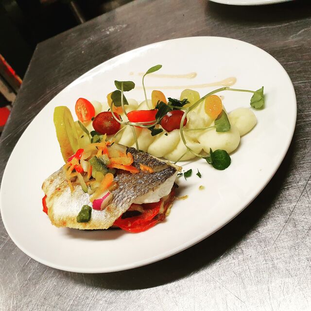 filet de dorade avec purée maison