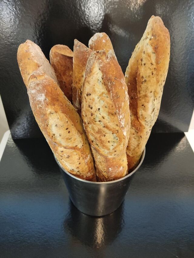 La baguette aux graines de lin et graines de tournesol