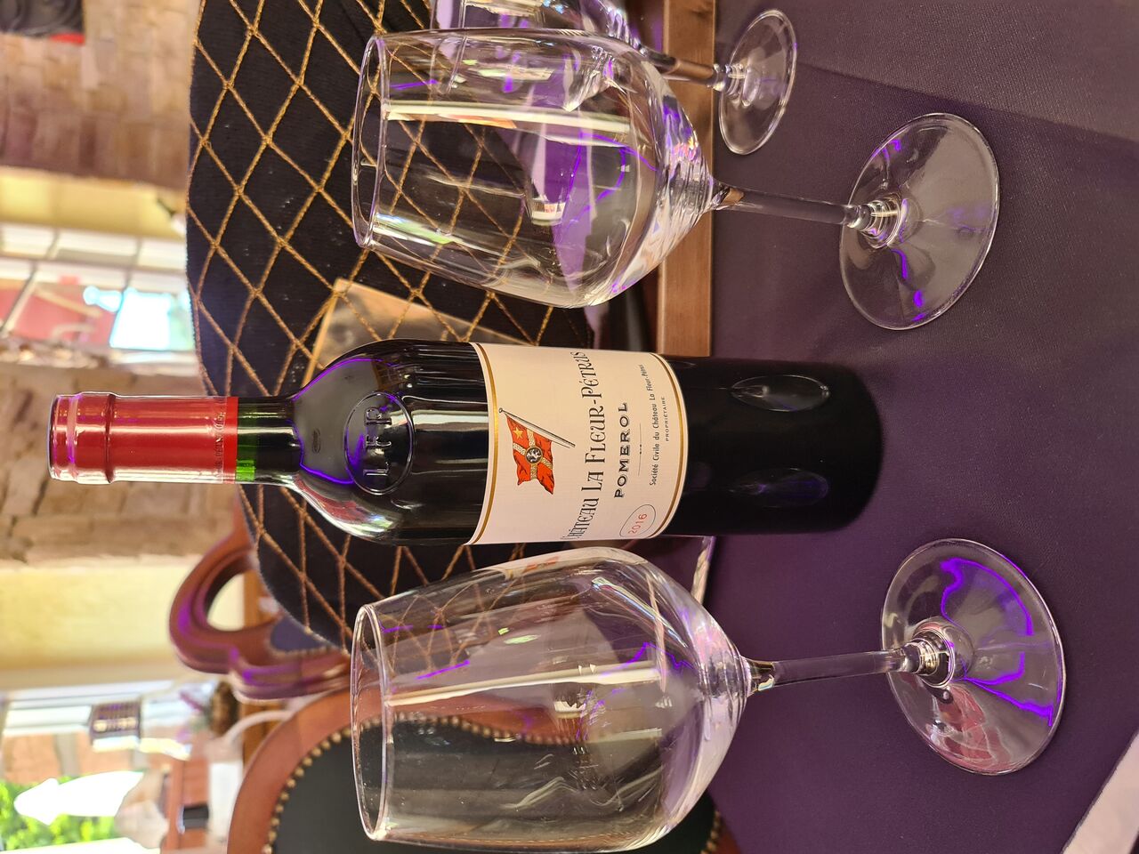 jambon PATA NEGRA et fleur de petrus (POMEROL)