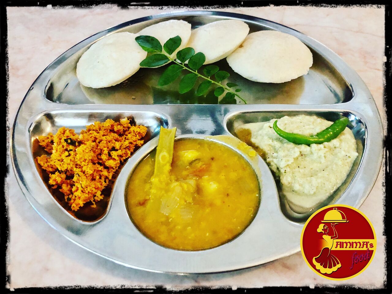 Idly Sambar und Chutny