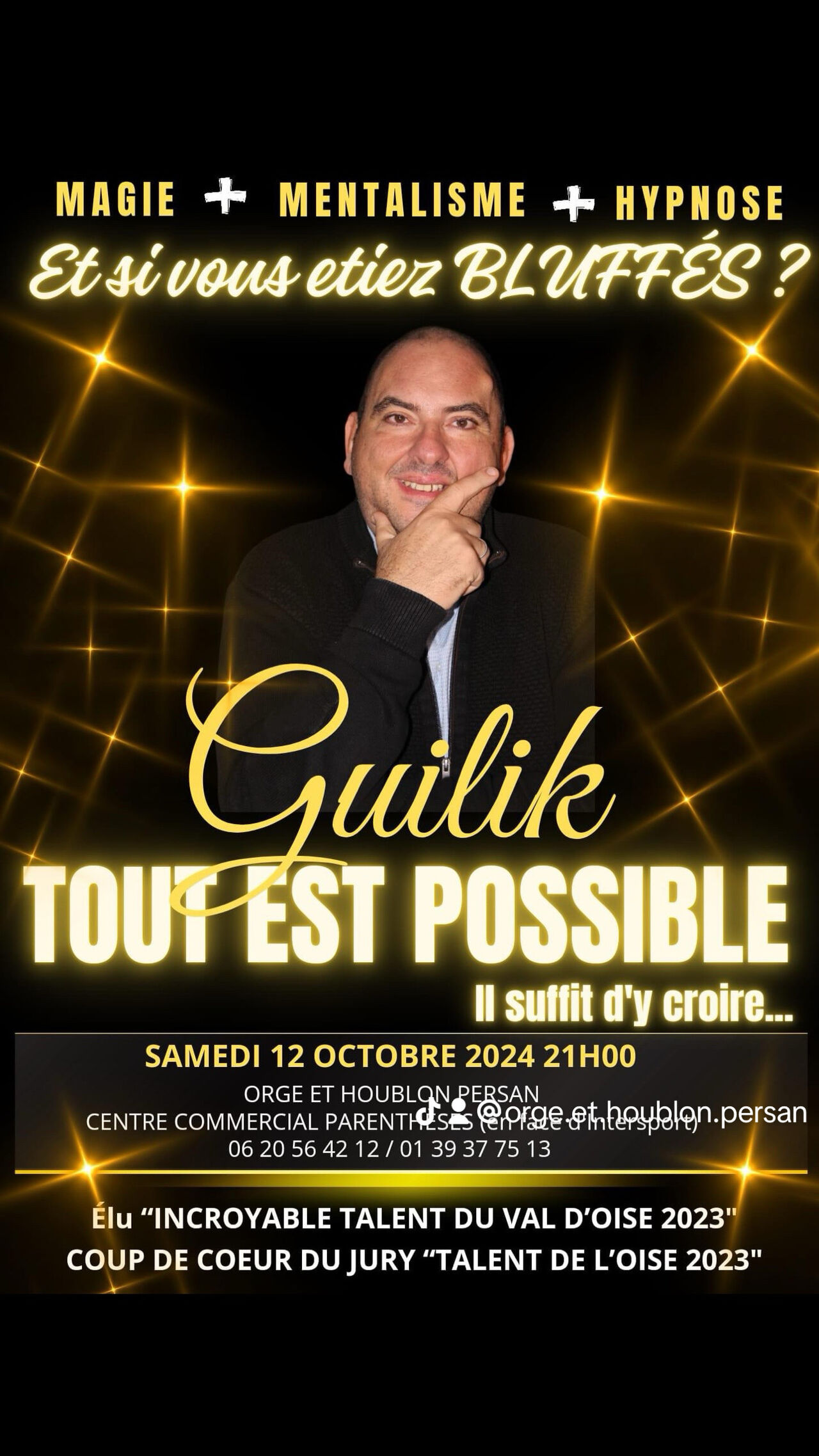 Spectacle de magie/mentalisme/hypnose