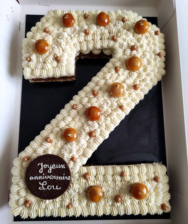 Number cake vanille