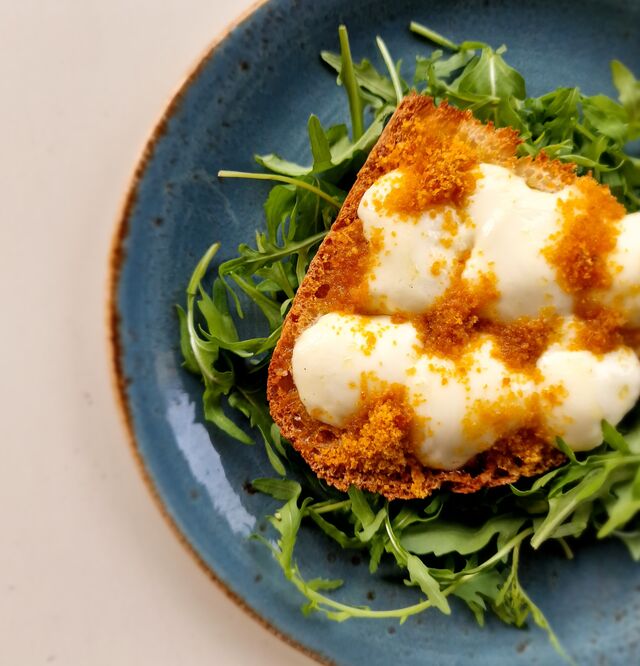 Bruschetta con bottarga di muggine