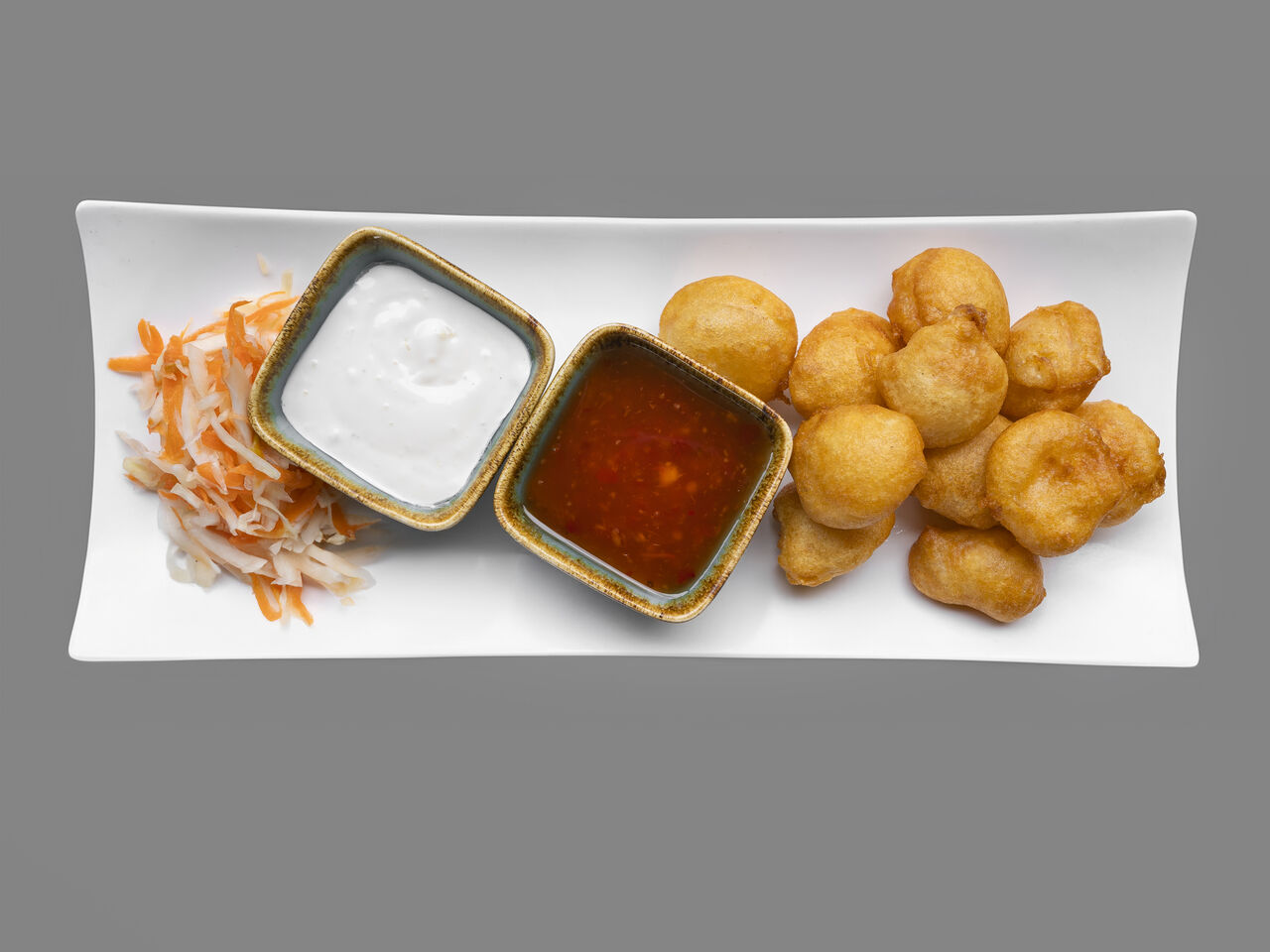 12 Tygří krevety obalované s omáčkou