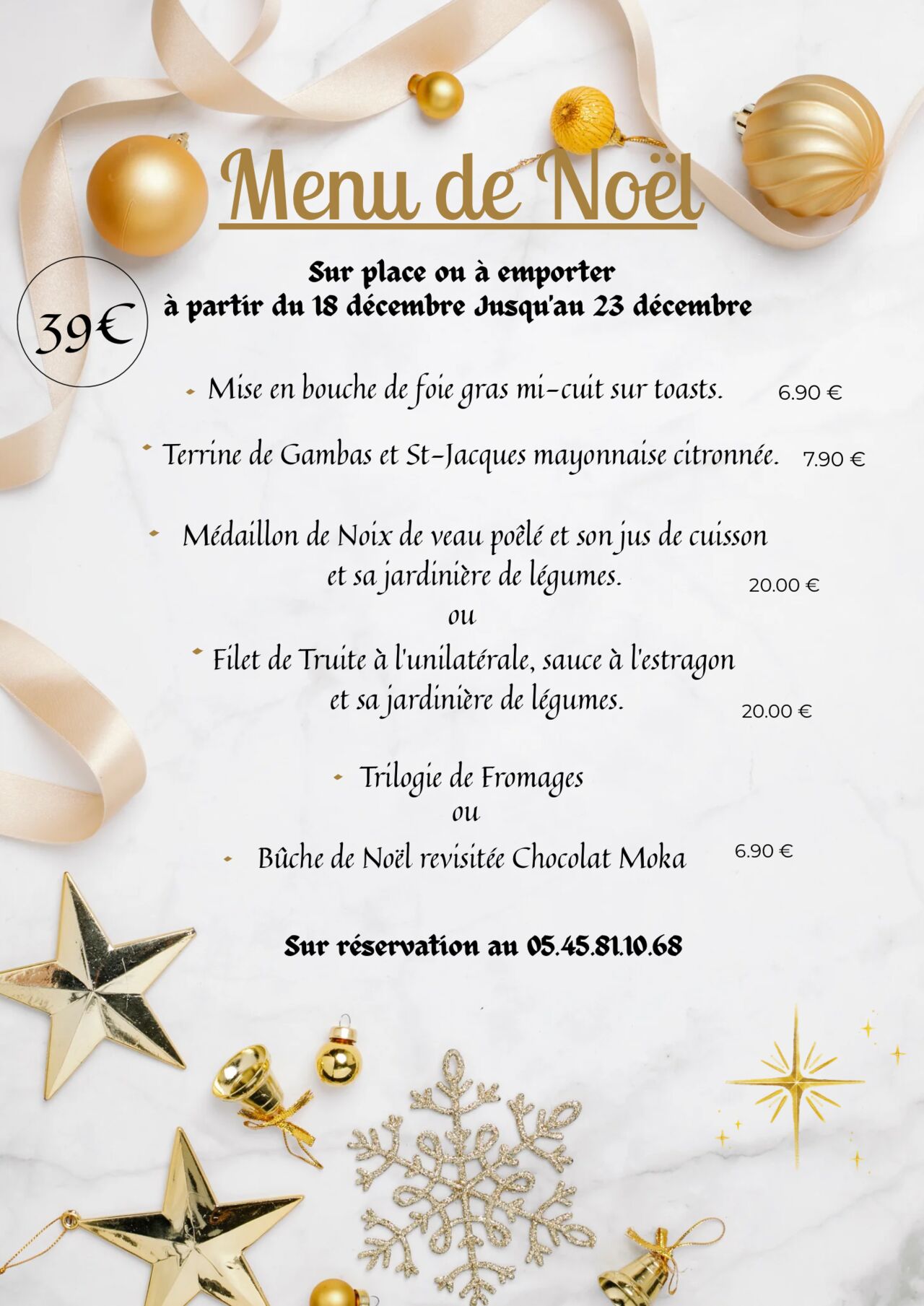Menu de Noël
