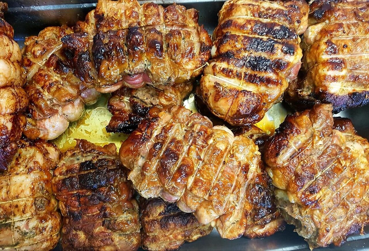 Rôtis de dinde farcis aux champignons