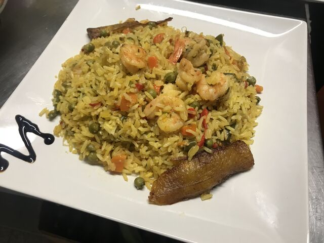 Arroz con camarones