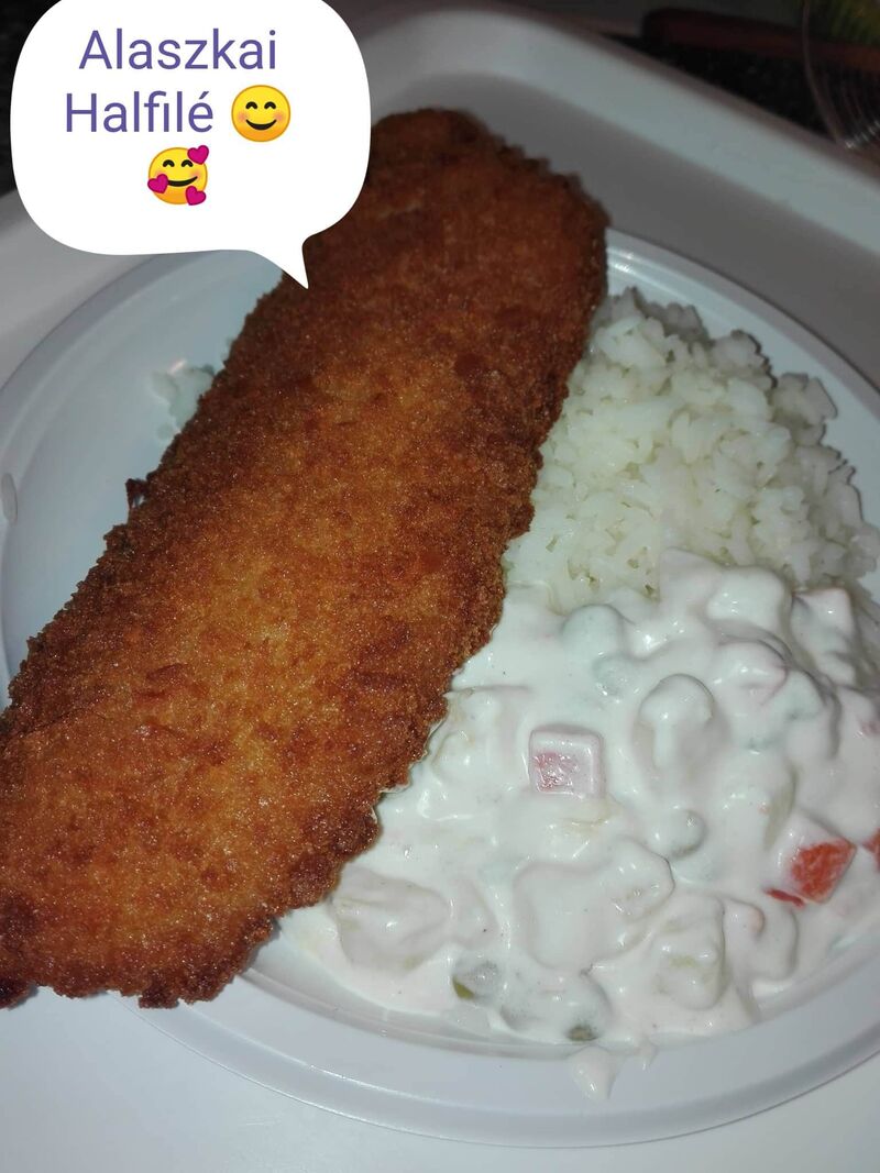 Alaszkai Halfilé rántva, választható körettel 2190ft