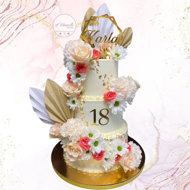 Pièce montée thème floral