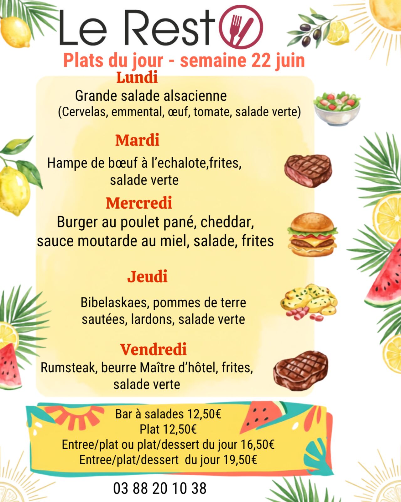 PLATS DU JOUR