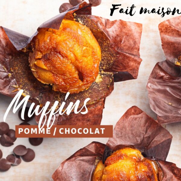 Muffins pomme chocolat