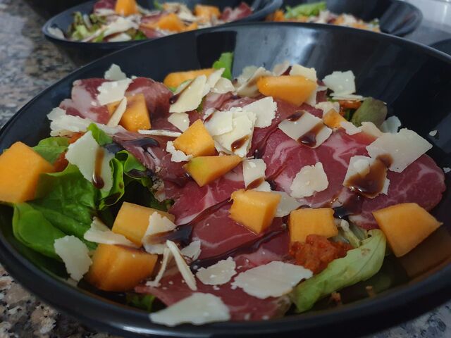 salade melon coppa