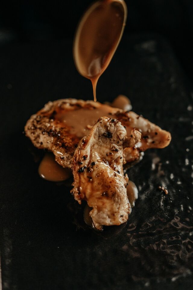 Poulet fermier sauce au Caramel au Beurre Salé