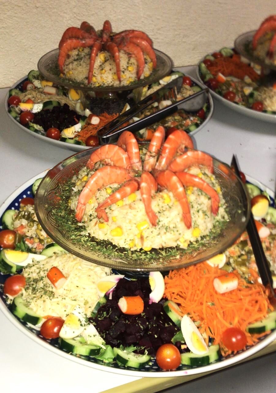 Salade composé crevettes