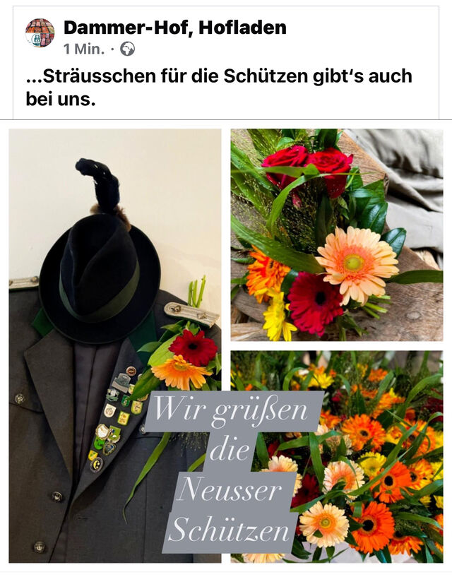 Wir binden auch Sträußchen für Schützenfest