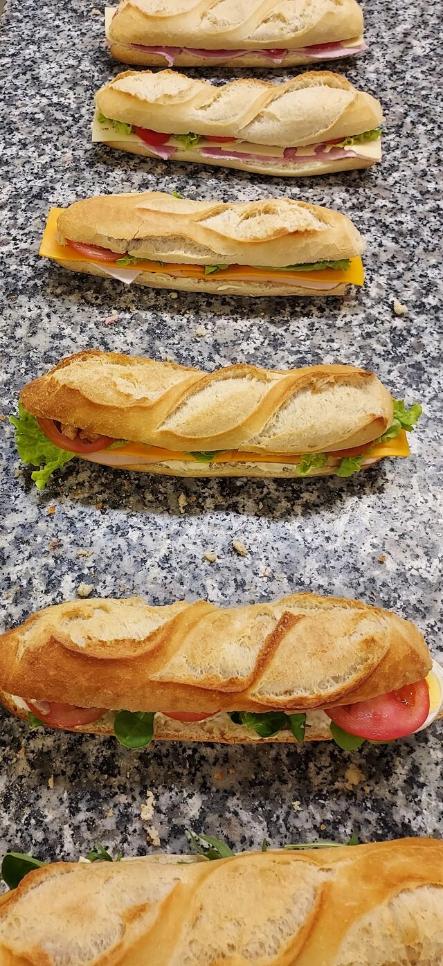Gamme variée de sandwiches