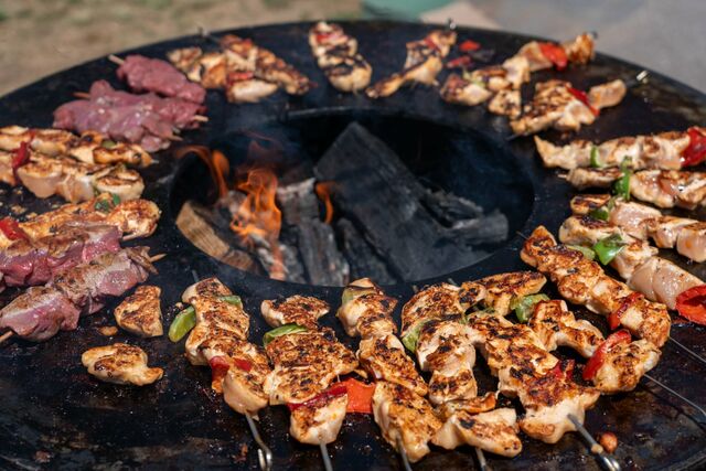 Cuisson des brochettes