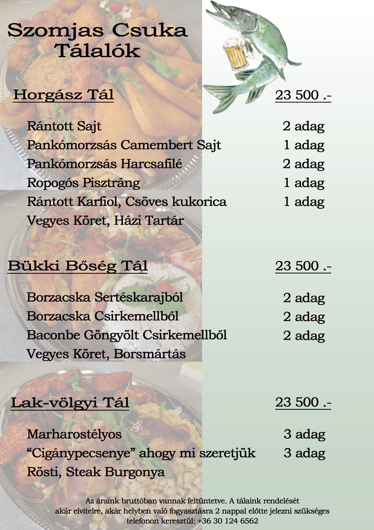 Rendezvények, összejövetelek, tálalók