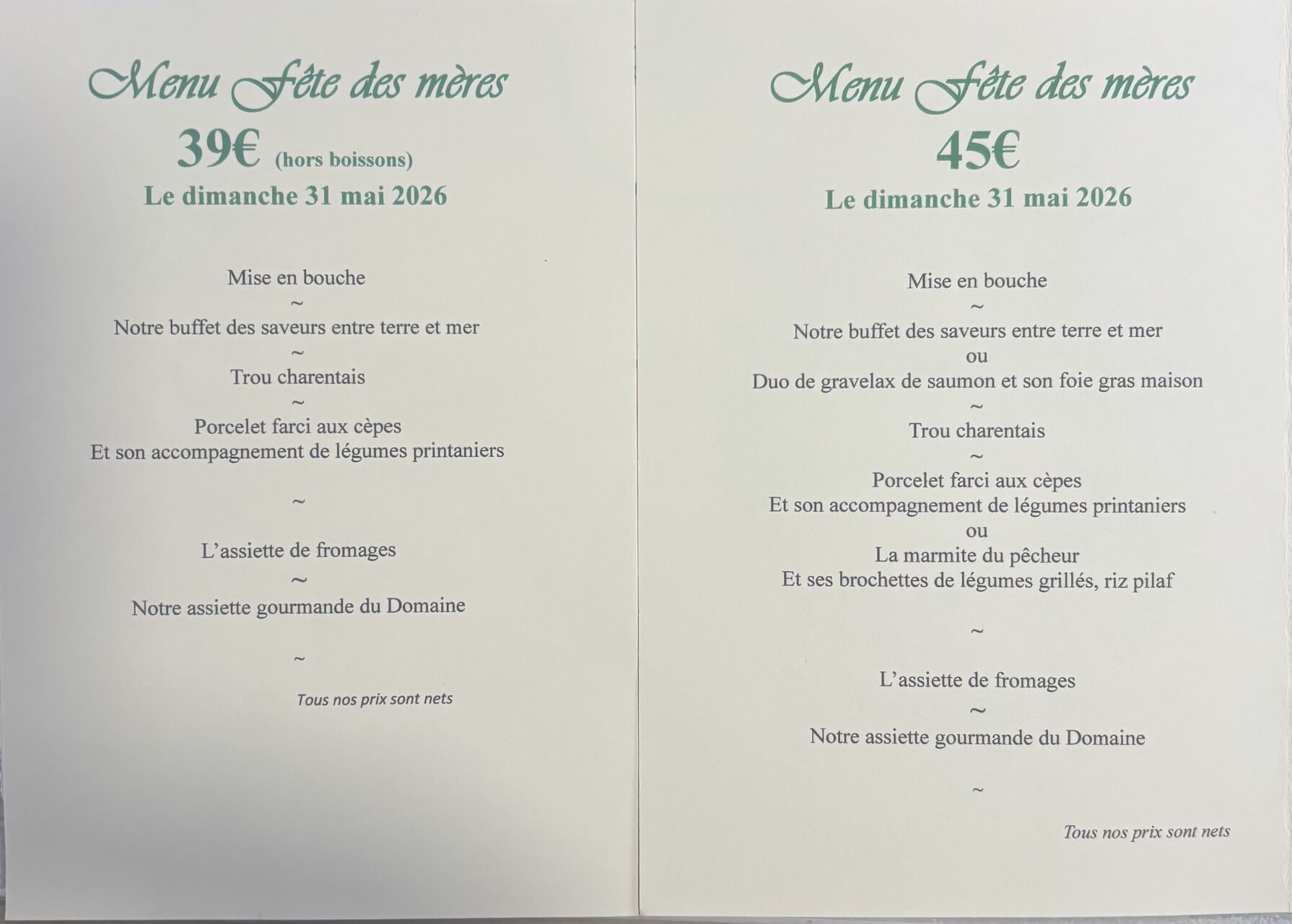 Fetes des mères 31 mai à midi