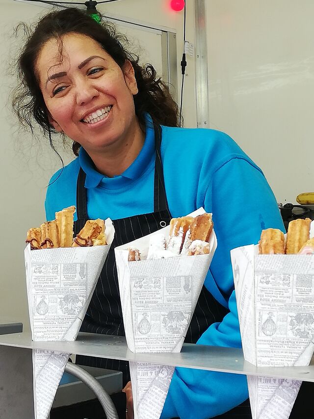 Lekkere warme wafelfrietjes met een vriendelijke persoonlijke bediening.